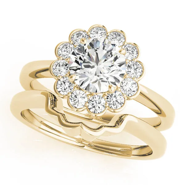 Engagement Rings Halo Round - TN50833-E