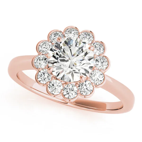 Engagement Rings Halo Round - TN50833-E