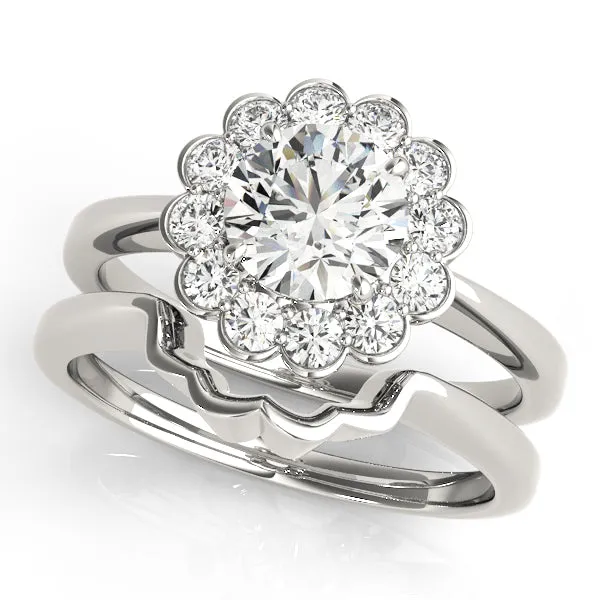 Engagement Rings Halo Round - TN50833-E