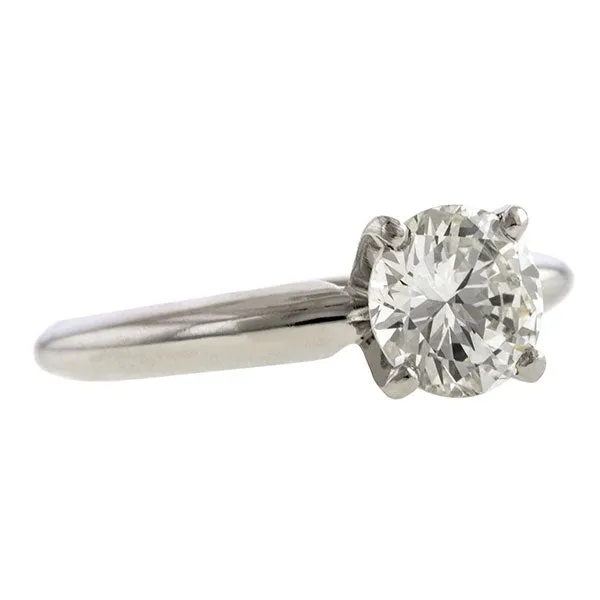 Estate Solitaire Diamond Engagement Ring, 0.98ct.