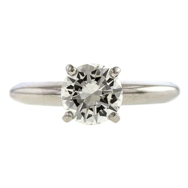 Estate Solitaire Diamond Engagement Ring, 0.98ct.