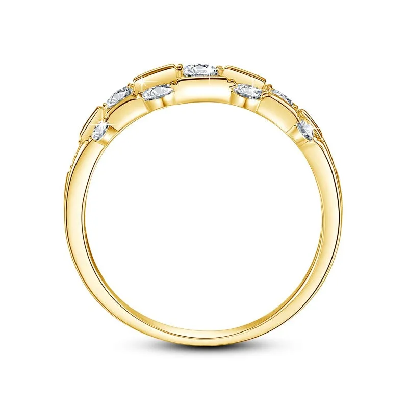 Eternity Band Moissanite Ring For Women Wedding Jewelry