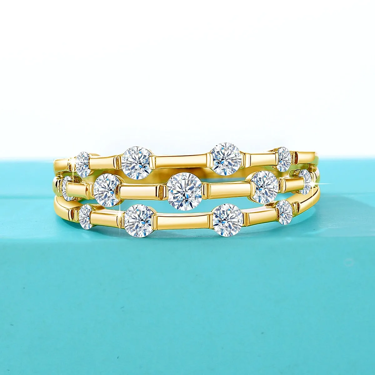 Eternity Band Moissanite Ring For Women Wedding Jewelry