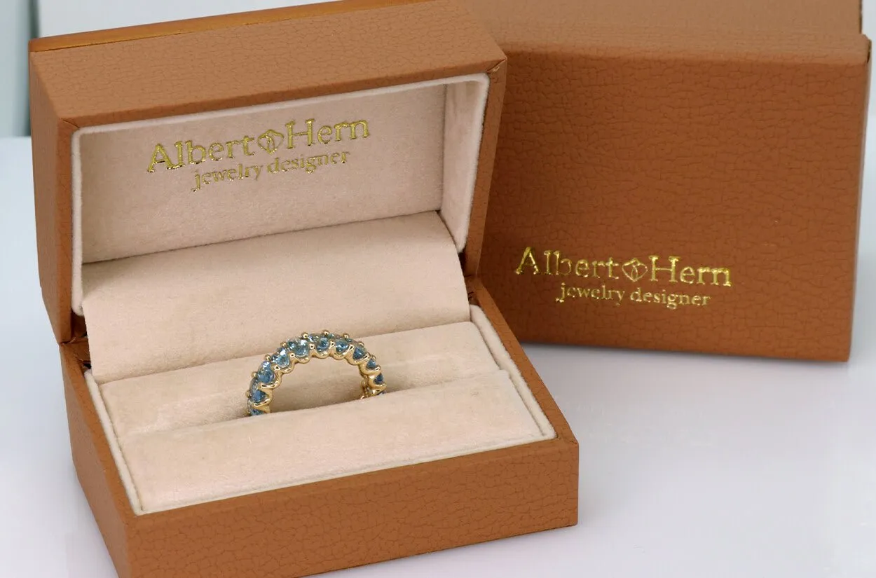 Eternity Ring Aquamarines & Gold