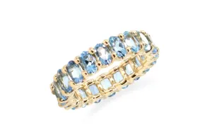 Eternity Ring Aquamarines & Gold