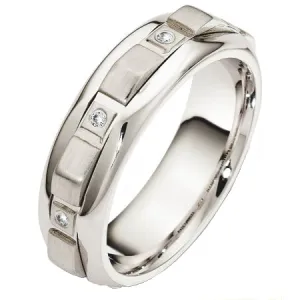 Eternity Spinning Brush Finish Center Ring Band