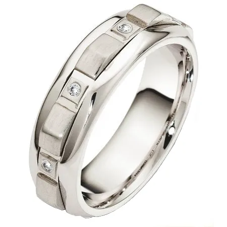 Eternity Spinning Brush Finish Center Ring Band