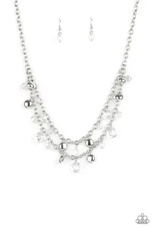Ethereally Ensconced White Paparazzi Necklace