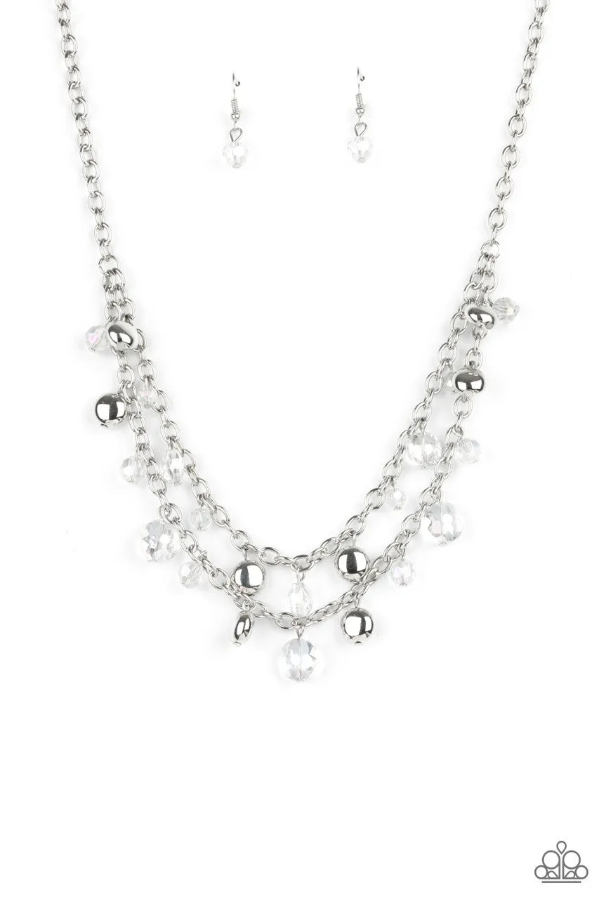 Ethereally Ensconced White Paparazzi Necklace