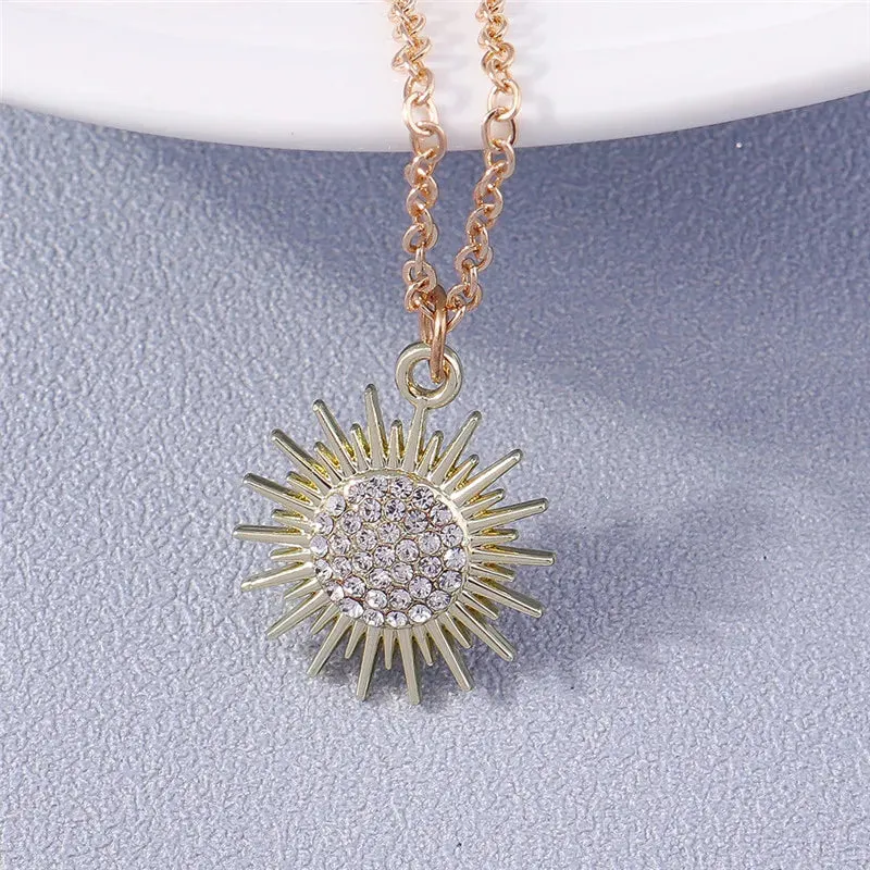 Fashion Cross Necklace for Women Men Gold Silver Color Dazzling Crystal Jesus Crucifix Necklace Christian Jewelry Wholesale