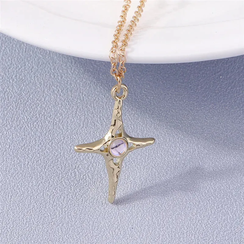 Fashion Cross Necklace for Women Men Gold Silver Color Dazzling Crystal Jesus Crucifix Necklace Christian Jewelry Wholesale