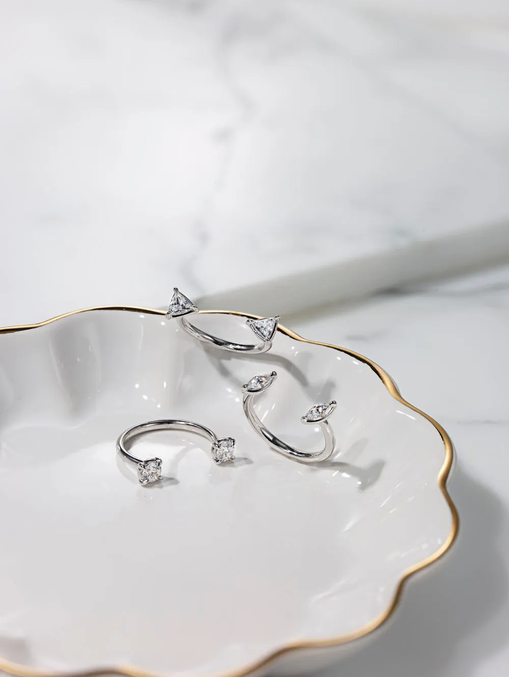 Floating Cuffs (marquise-shaped diamonds)