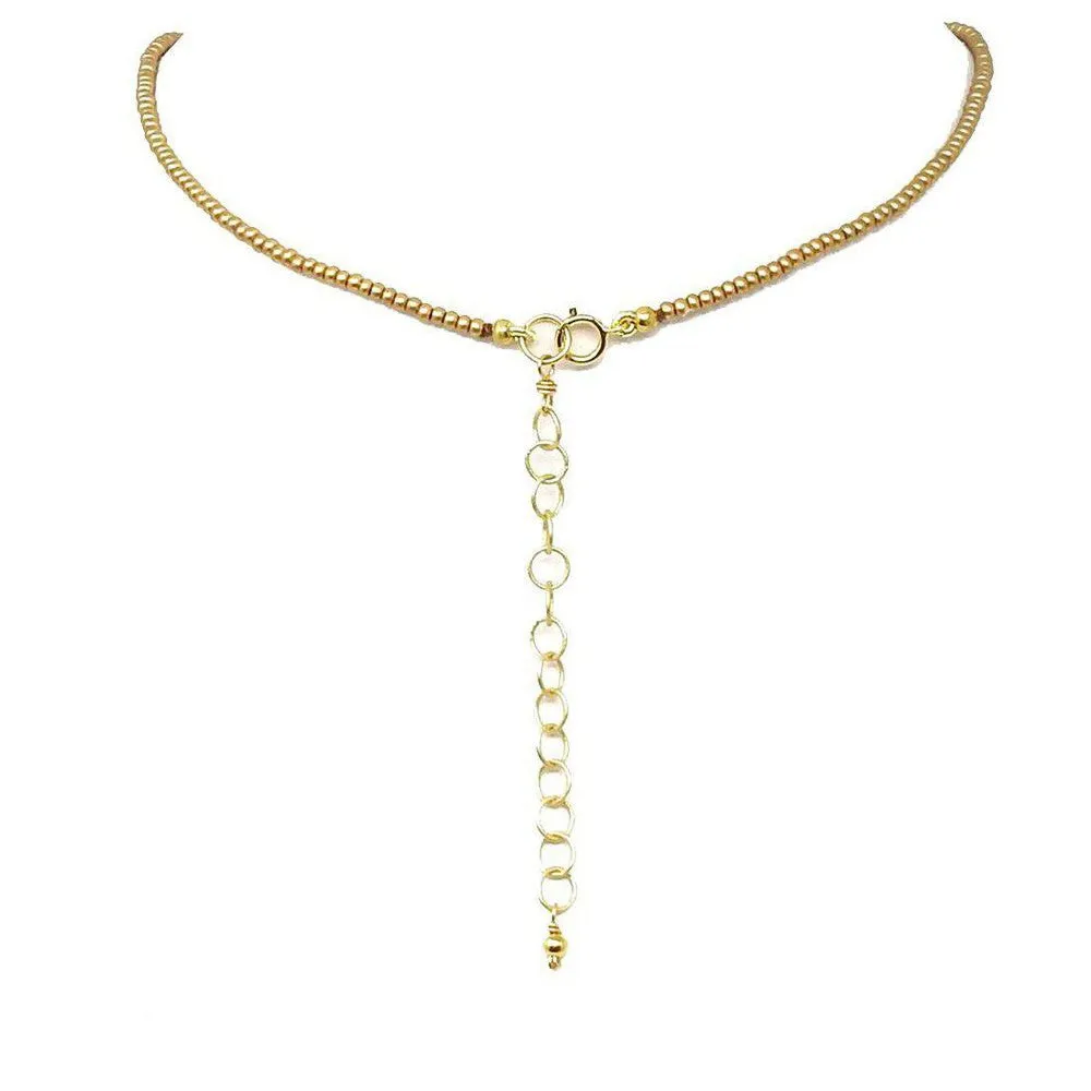Four Way Cross on Seed Pearls