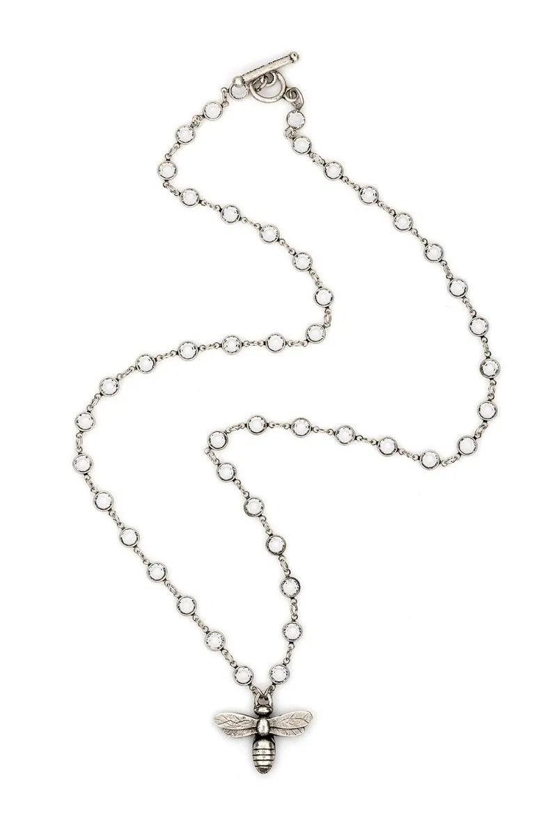 French Kande Swarovski with Miel Pendant Necklace