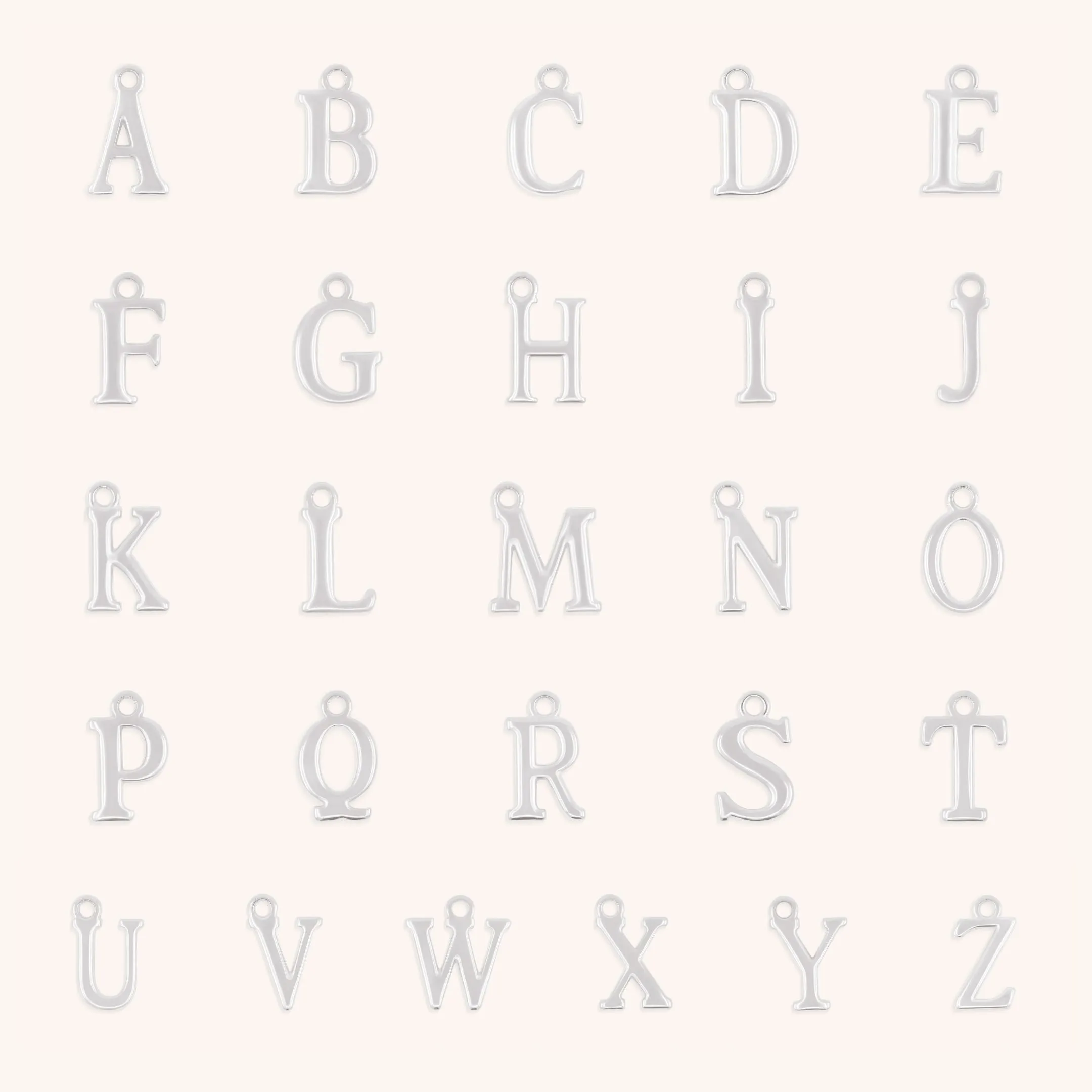 Freya Initial & Birthstone Necklace, Silver