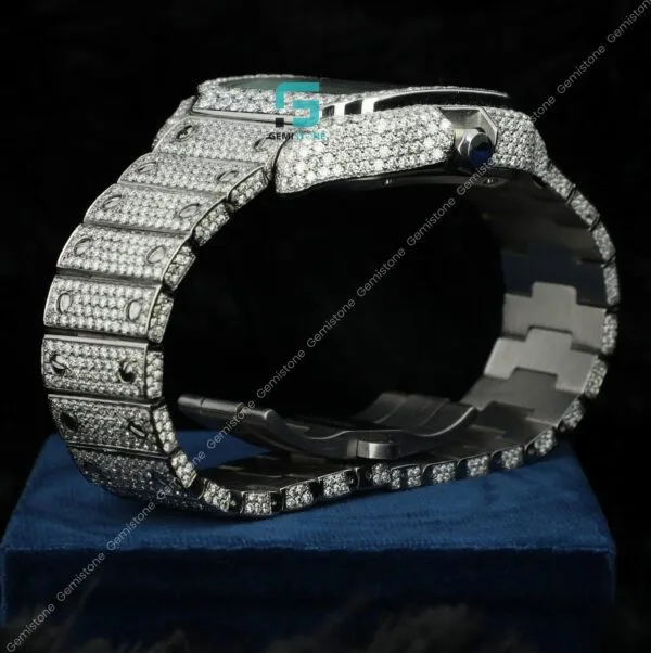 Fully Studded Royal Oak Chronograph Iced Diamond Watch For Men