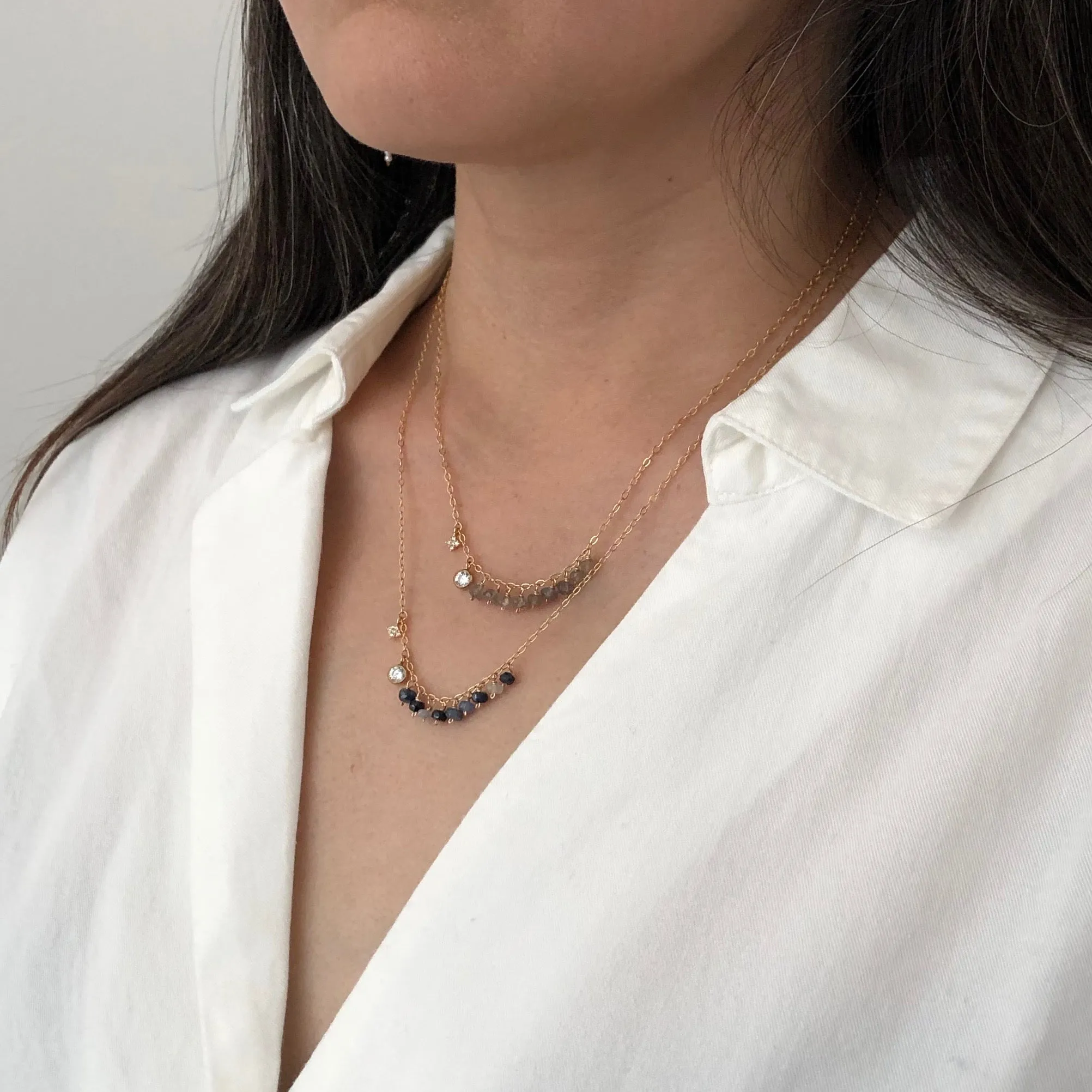 Gemstone and Swarovski Crystal Necklace