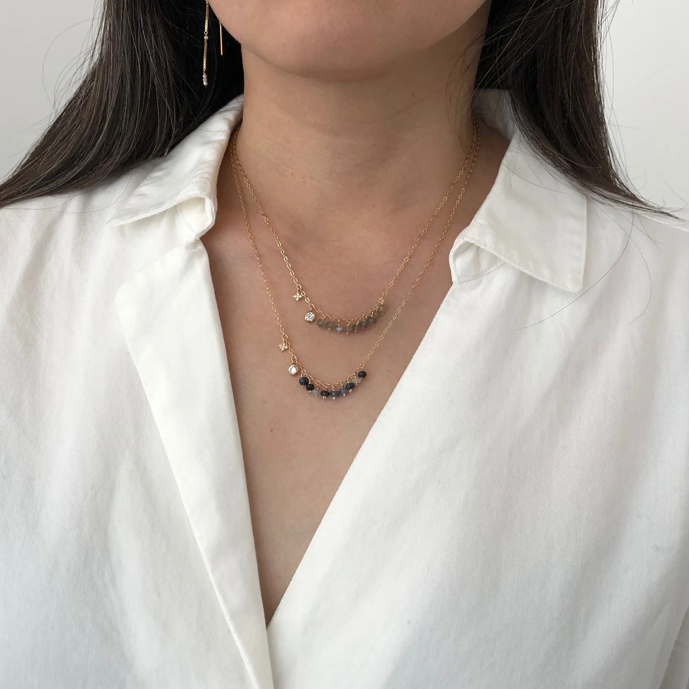 Gemstone and Swarovski Crystal Necklace