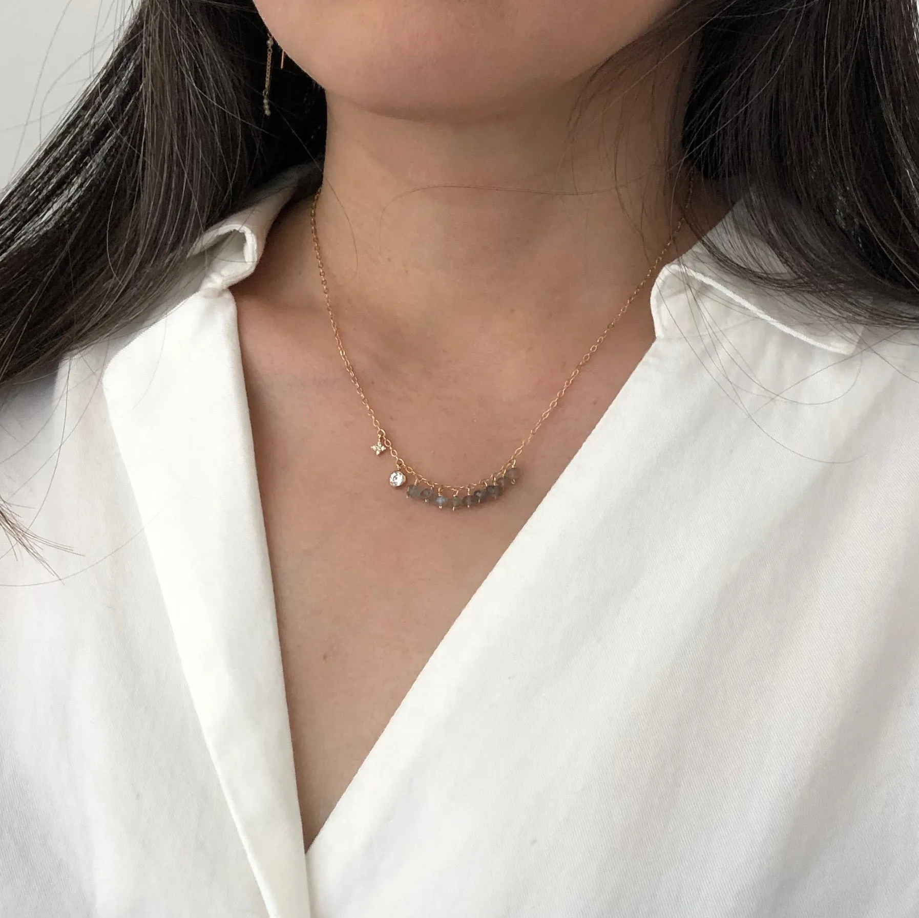 Gemstone and Swarovski Crystal Necklace