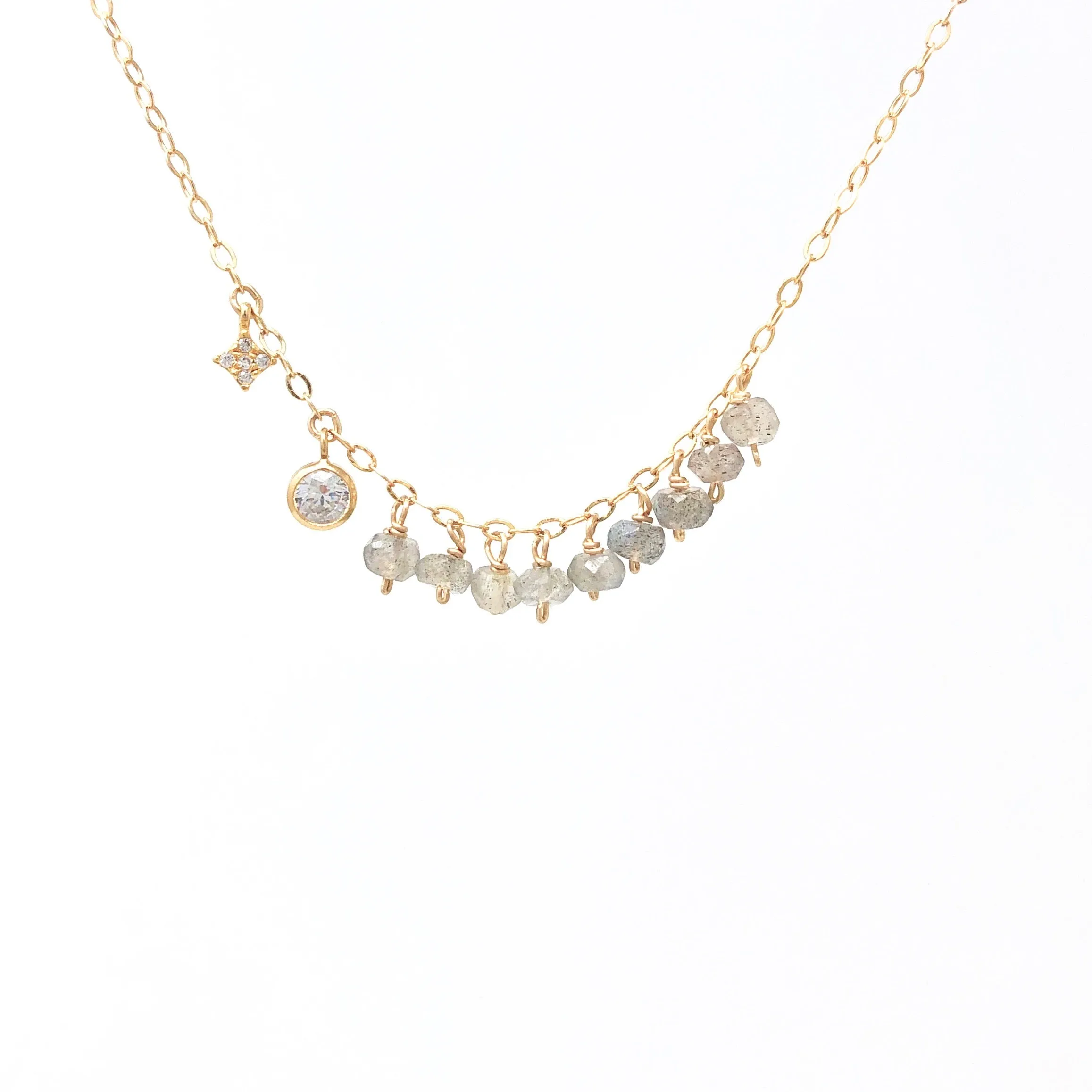 Gemstone and Swarovski Crystal Necklace