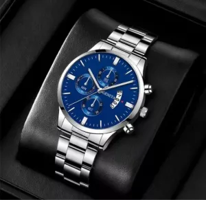 Geneva Men's Quartz Stainless Steel Wrist Watch Brand New Fast Shipping