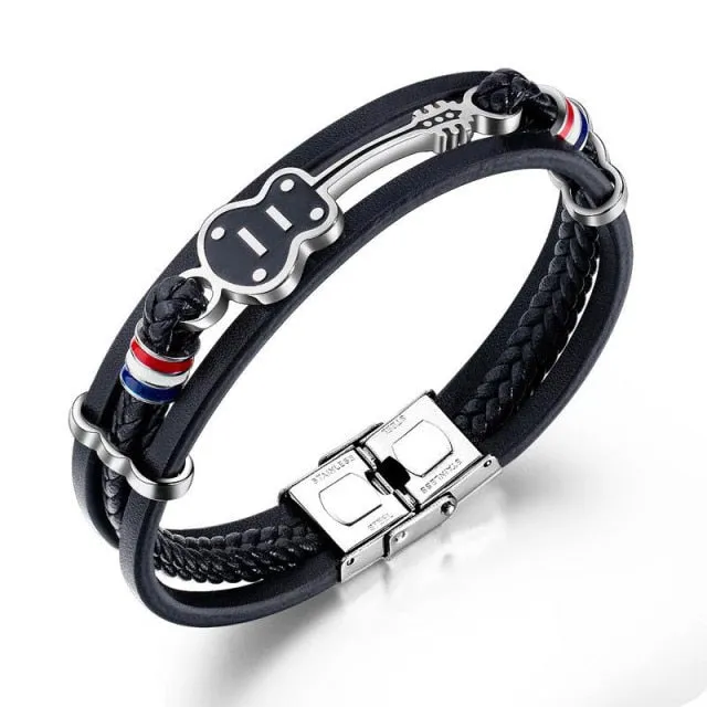 Genuine Leather Guitar Bracelet