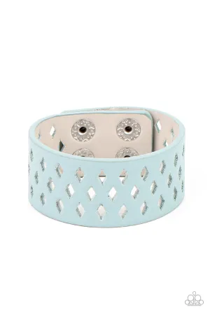 Glamp Champ - Blue Leather Bracelet
