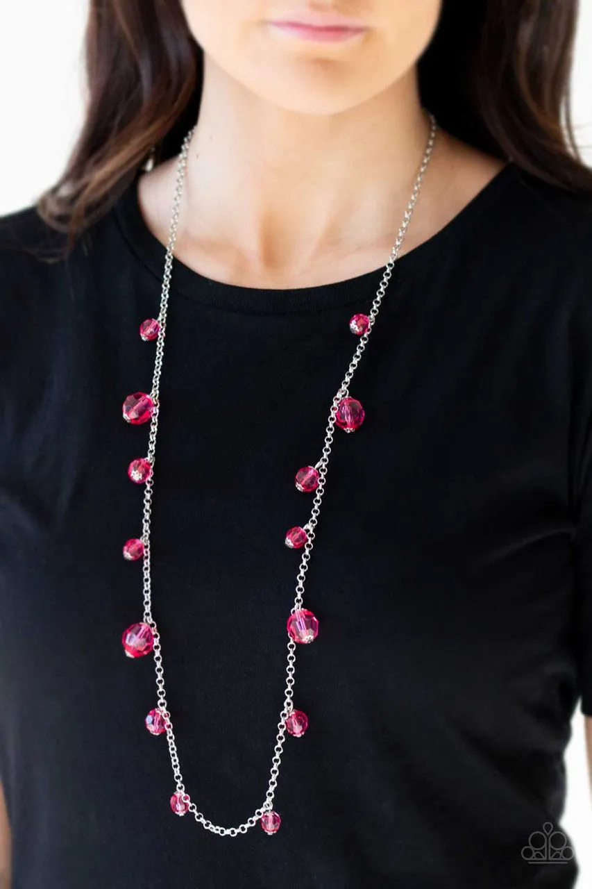 GLOW-Rider Pink Paparazzi Necklace