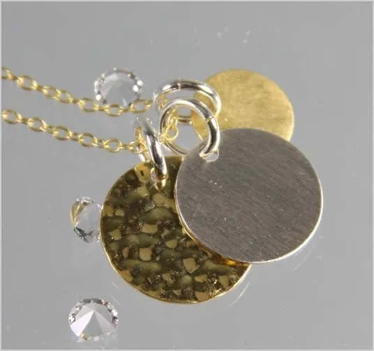 Gold and Silver Circle Necklace