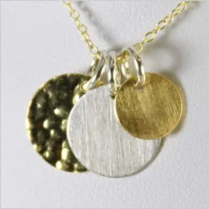 Gold and Silver Circle Necklace