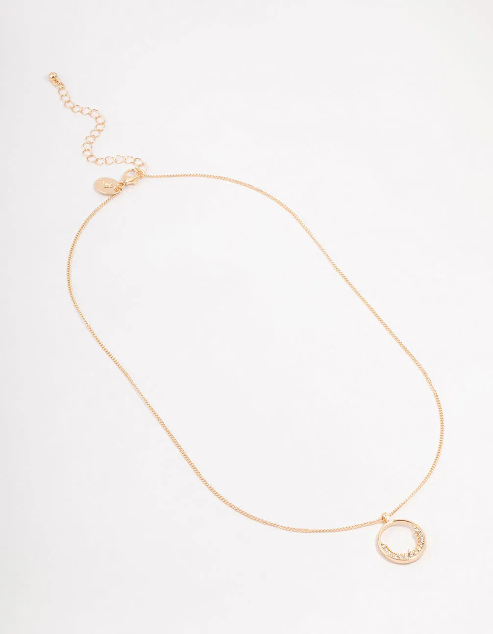 Gold Cluster Czech Crystal Ring Necklace