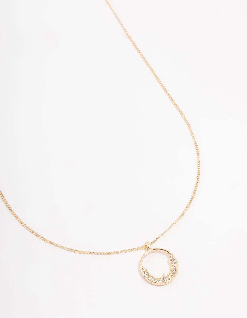 Gold Cluster Czech Crystal Ring Necklace