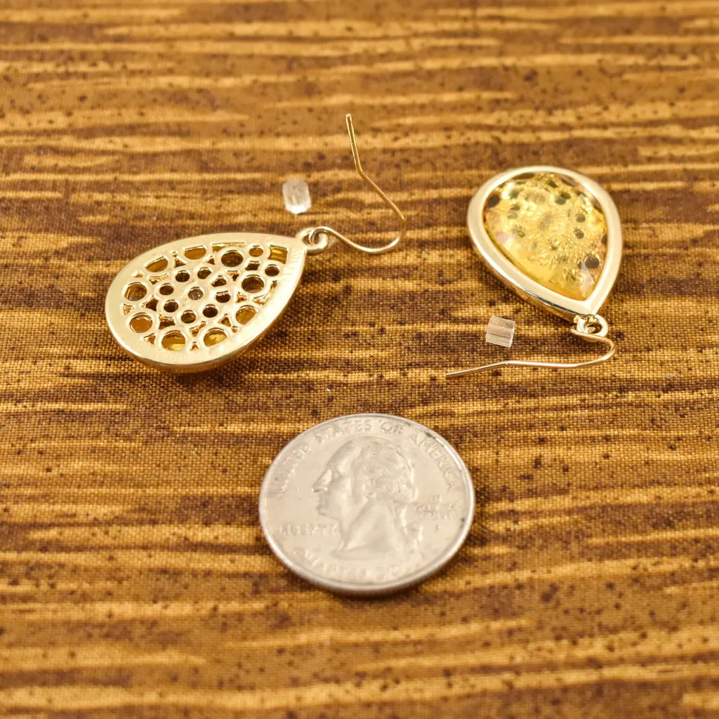 Gold Honeycomb Earrings