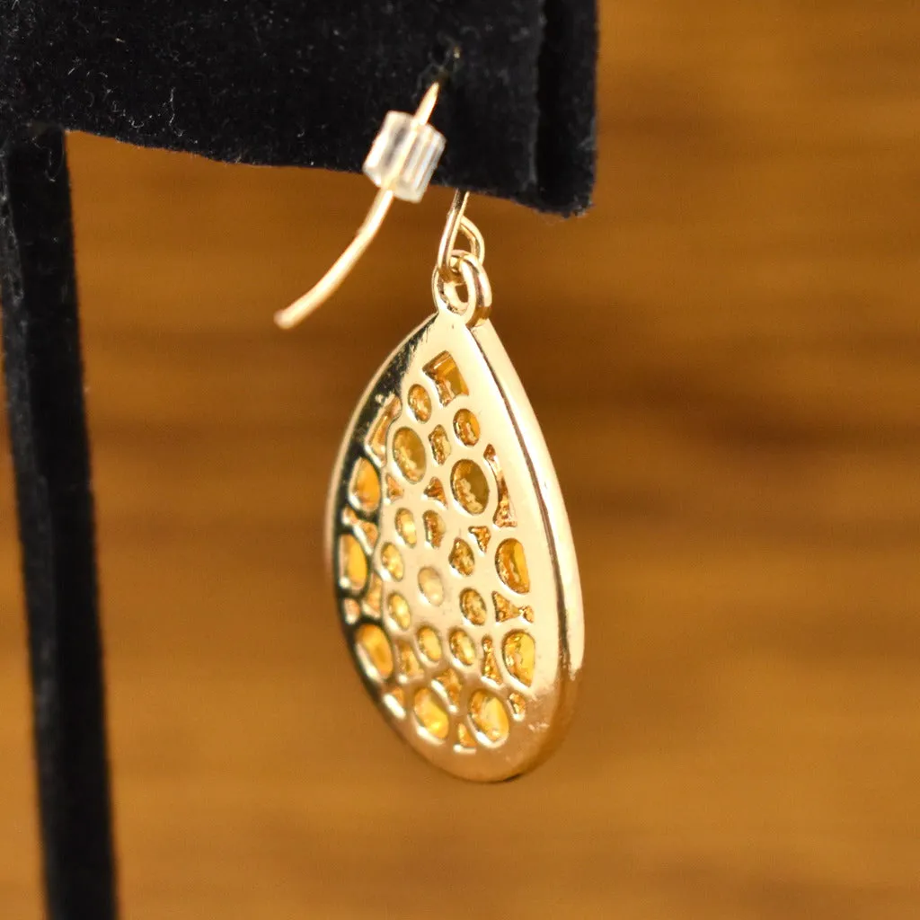 Gold Honeycomb Earrings