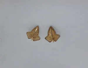 Gold Ivy Leaf Clip Earrings