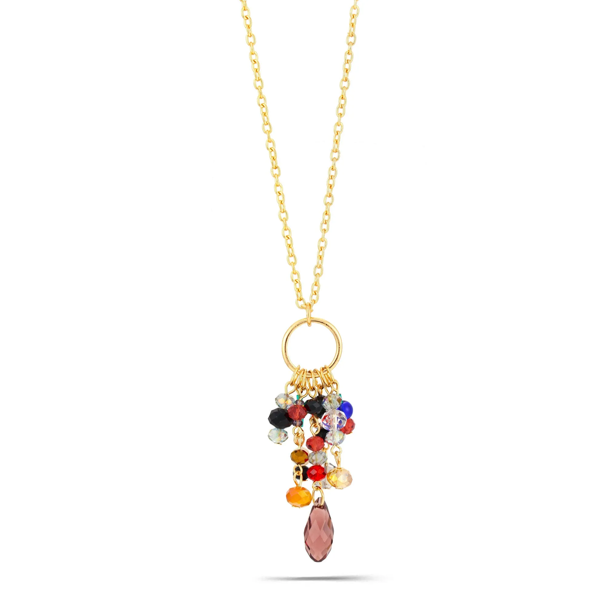 GOLD MULTI COLORED BEADS TASEEL  NECKLACES #ADX6802189 (SHC10)