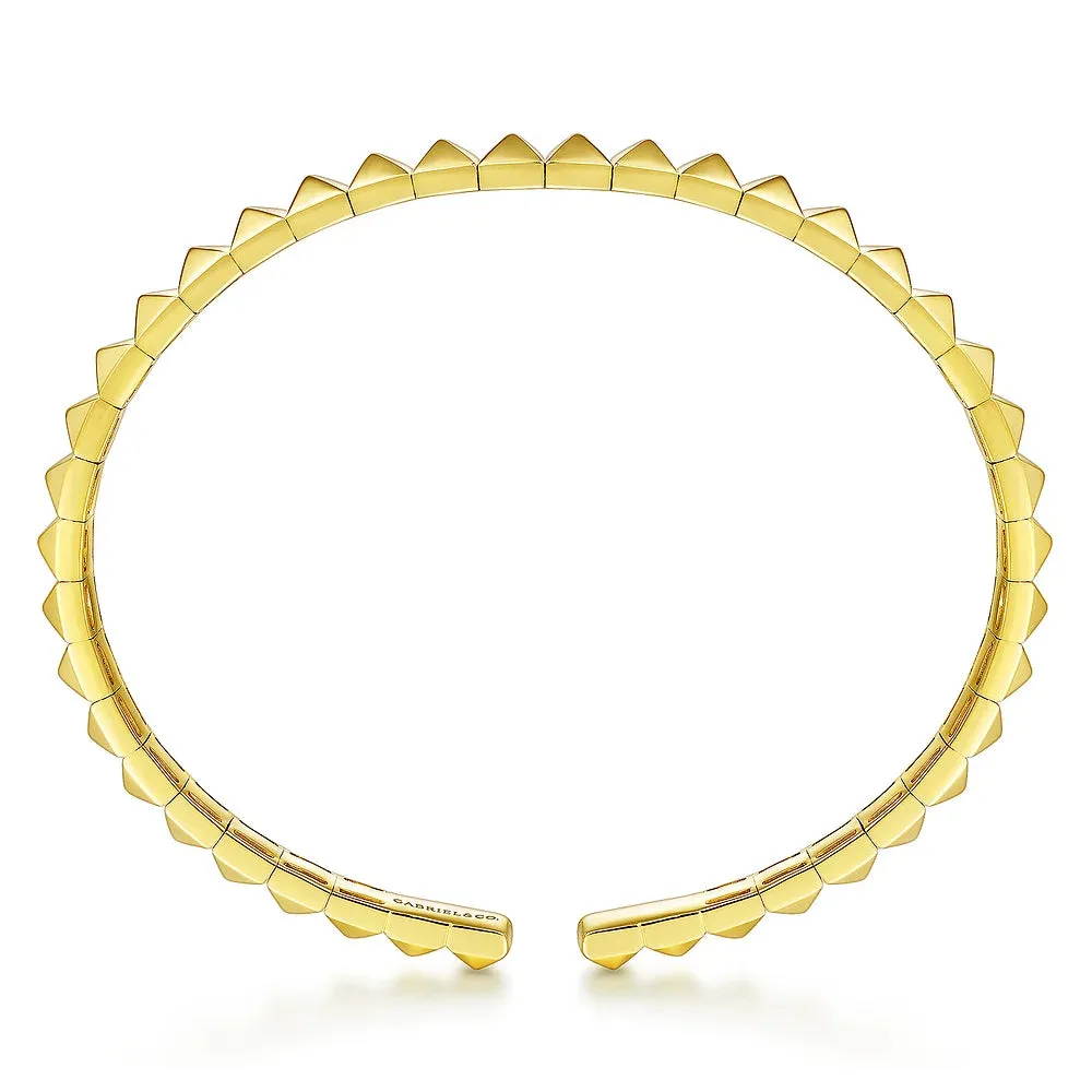 Gold Pyramid Cuff Bracelet