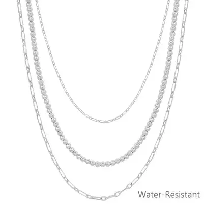 Gold Triple Chain Necklace