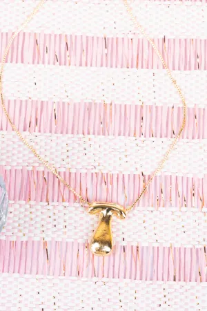 Goldtone Bubble Initial 'T' Necklace