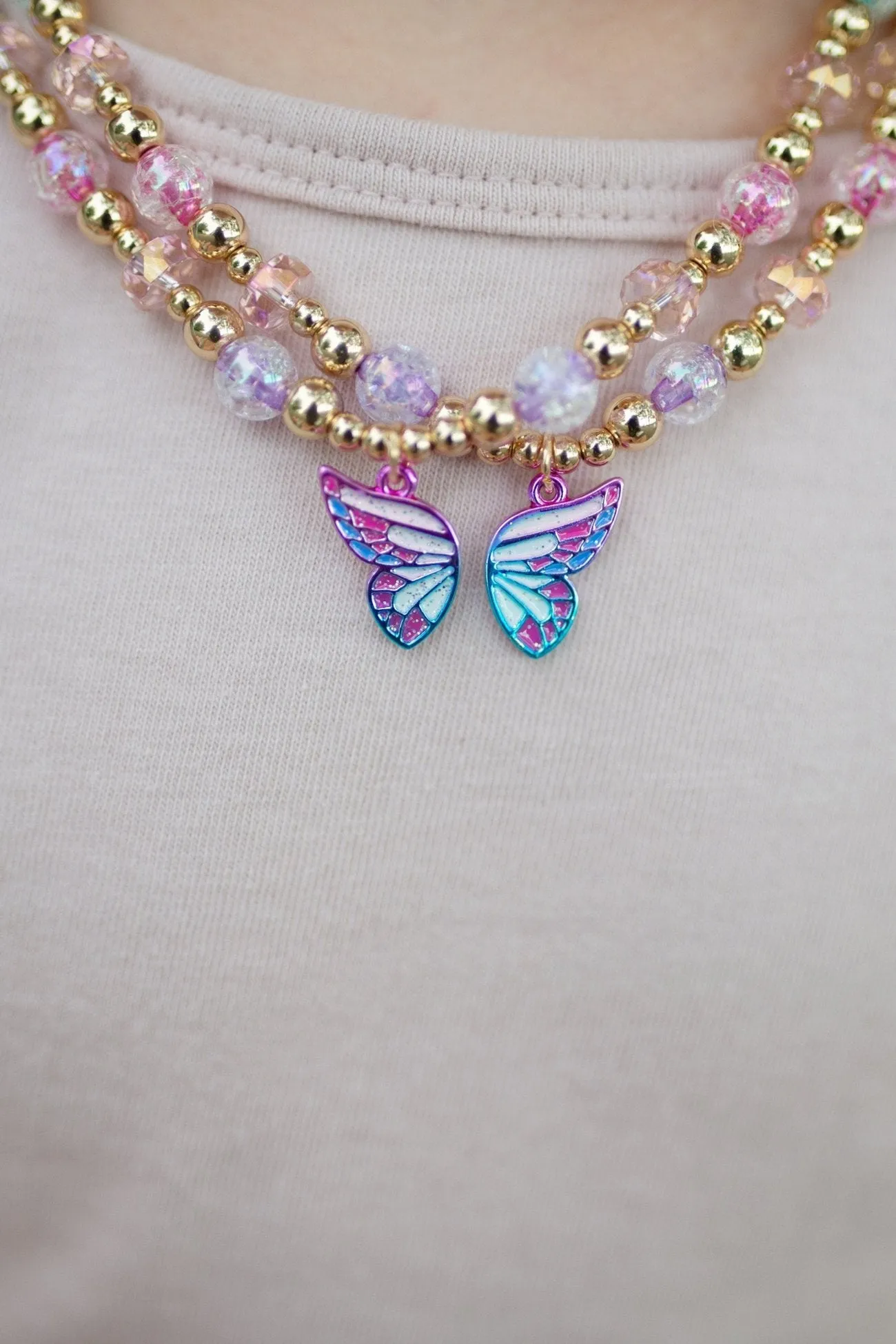Great Pretenders -Butterfly Wishes BFF Necklaces