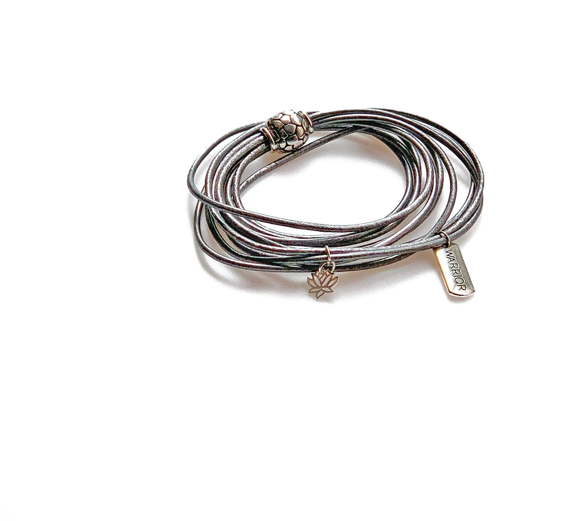 Grey Leather Bracelet