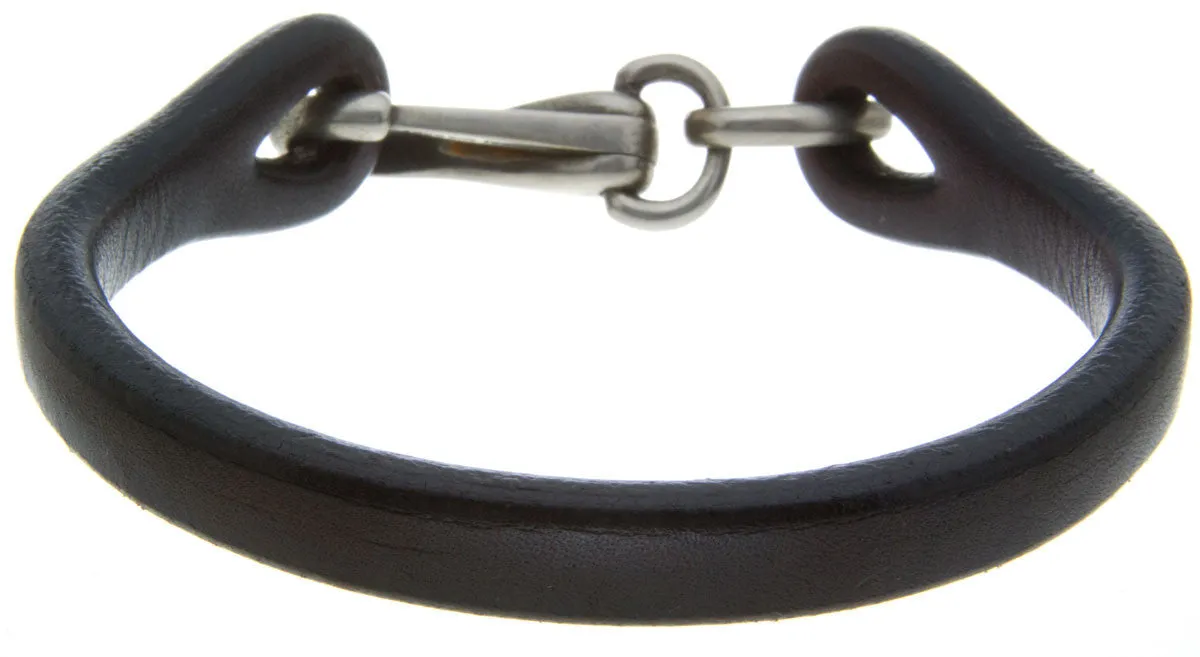 Gucci Men's Leather & Silver Bracelet