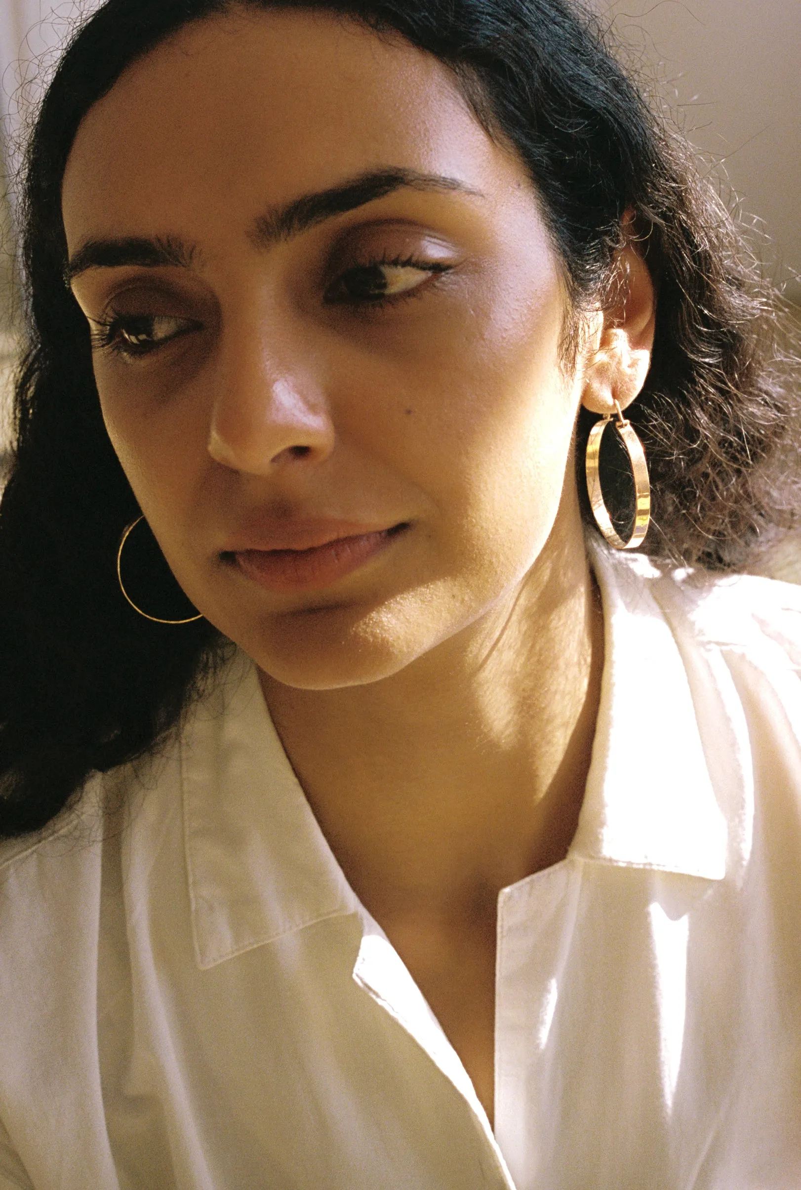 Handmade 14k rose gold hoop earrings - 1.5 inch diameter hoops