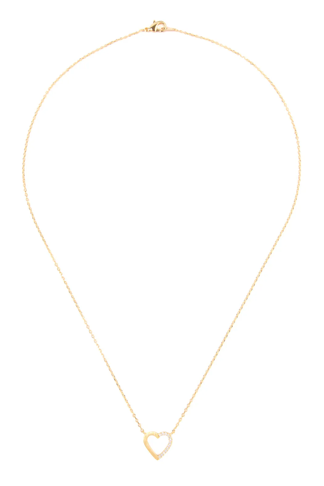 Heart Crystal Pave Necklace