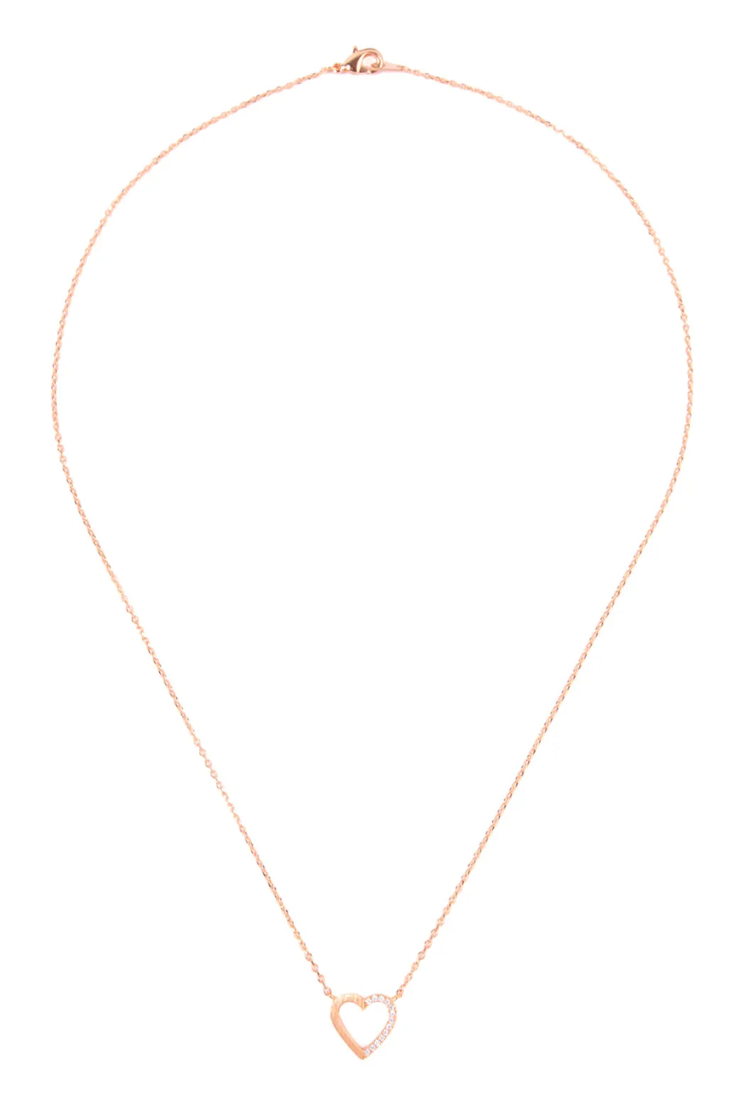 Heart Crystal Pave Necklace