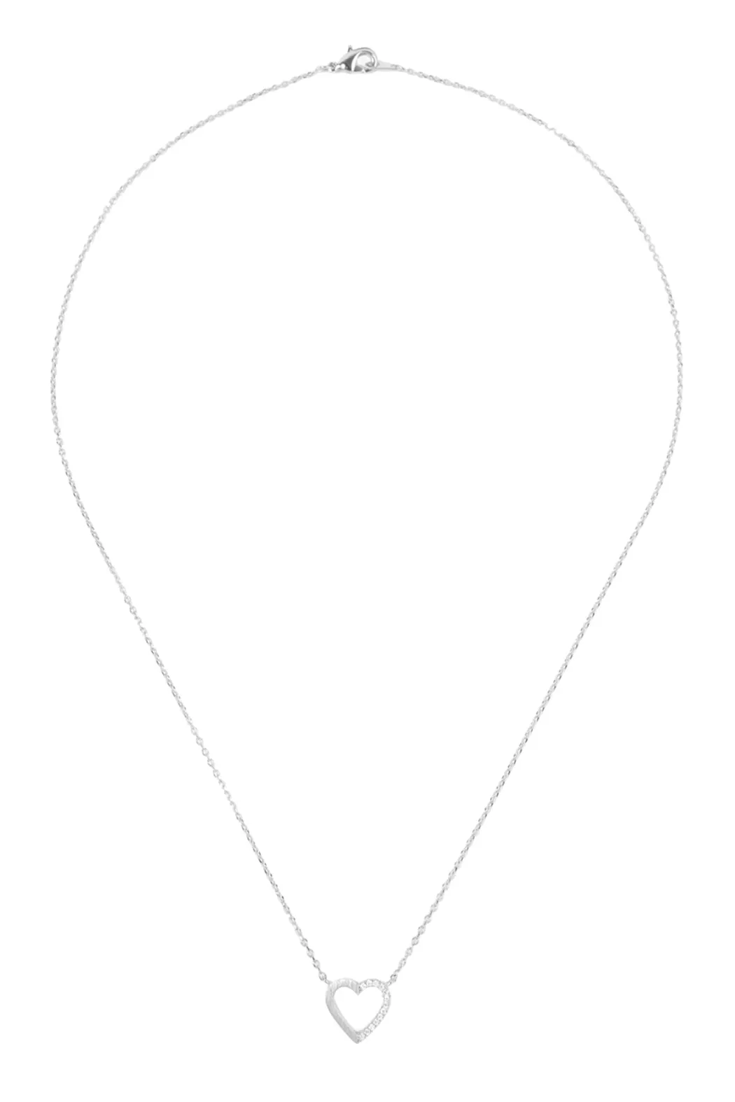 Heart Crystal Pave Necklace