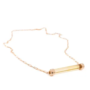 Heliodor 26.42 Carat 14k Handcrafted Natural Crystal Necklace