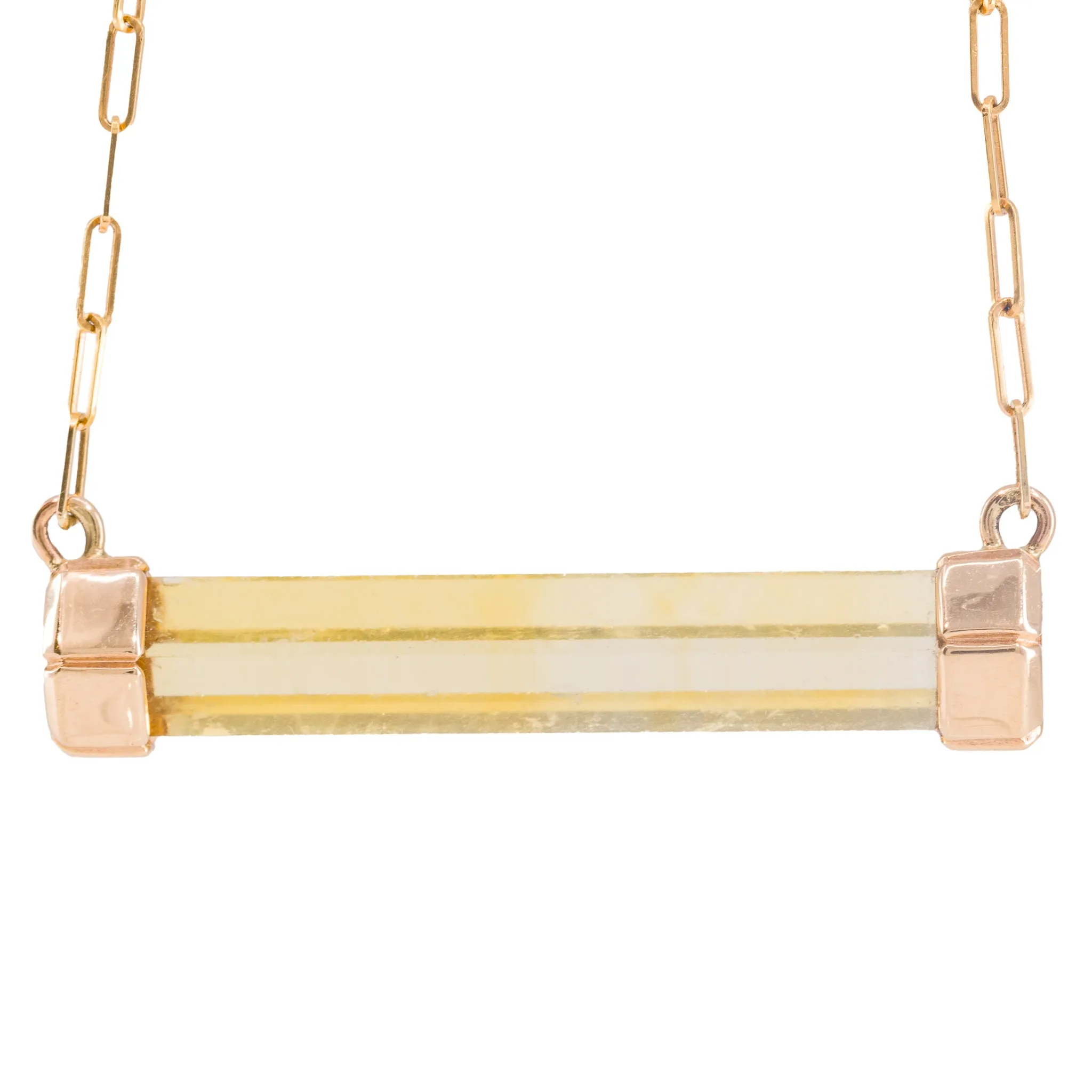 Heliodor 26.42 Carat 14k Handcrafted Natural Crystal Necklace