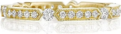 Henri Daussi Pave Diamond Wedding Band