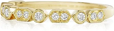 Henri Daussi Pave Diamond Wedding Band